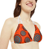 African Bold Print Strappy Bikini Set