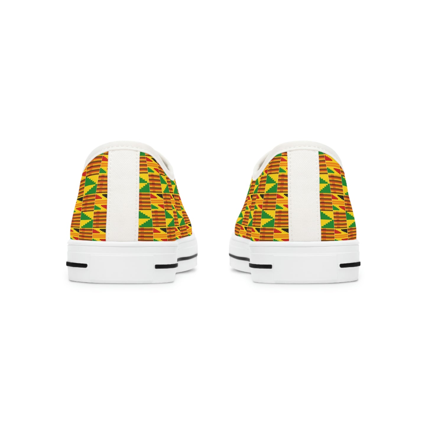 Customized Kente Print Women's Low Top Sneakers