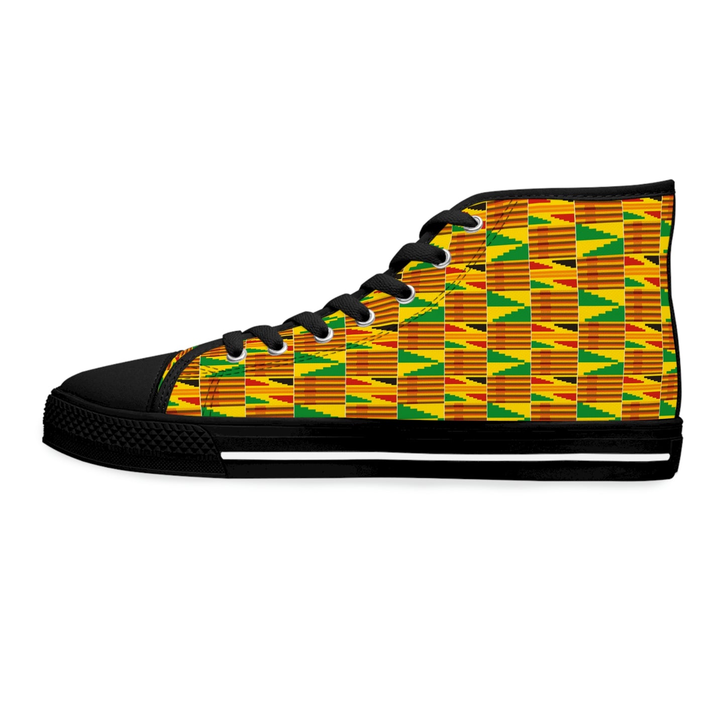 Customized Kente Print Women's High Top Sneakers