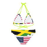 Jamaican American Jamerican Strappy Bikini Set