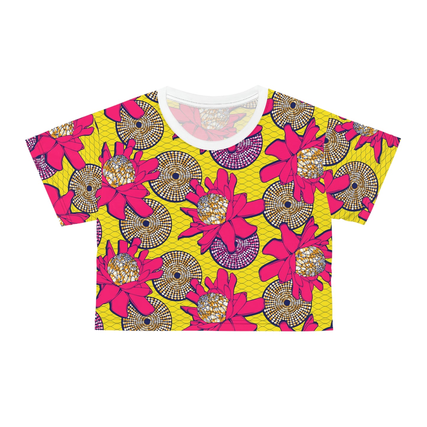 African Flower Print  Cropped Top