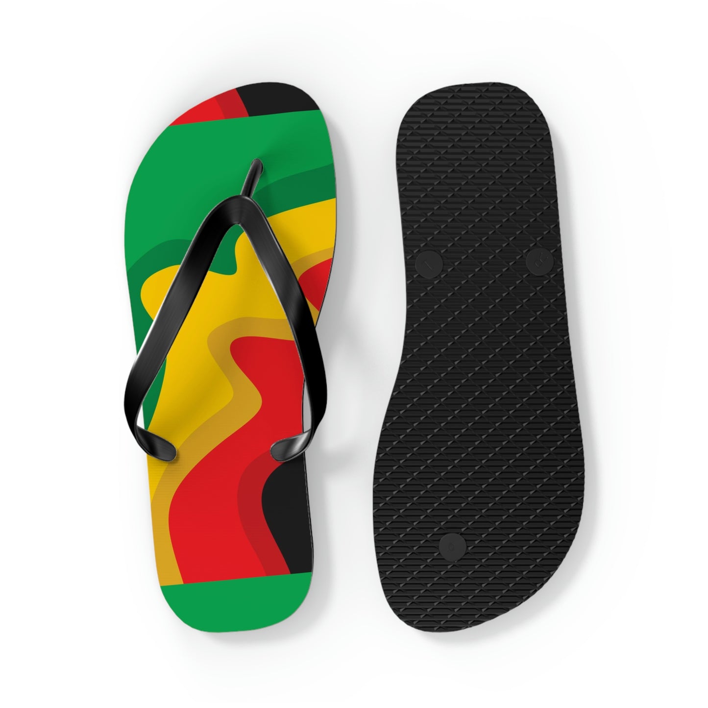 Rasta Print Flip Flops