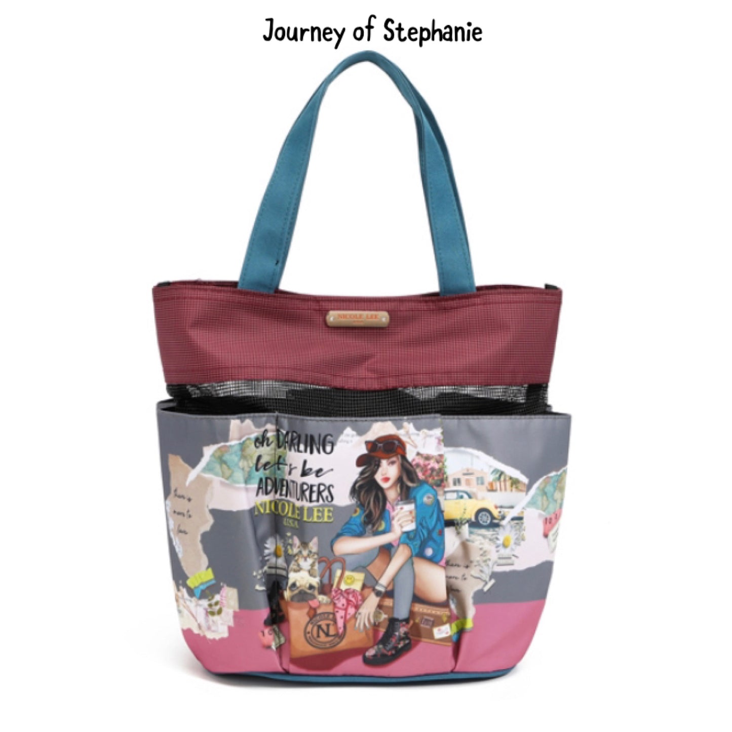 nicole lee caddy organizer tote bag journey of stephane