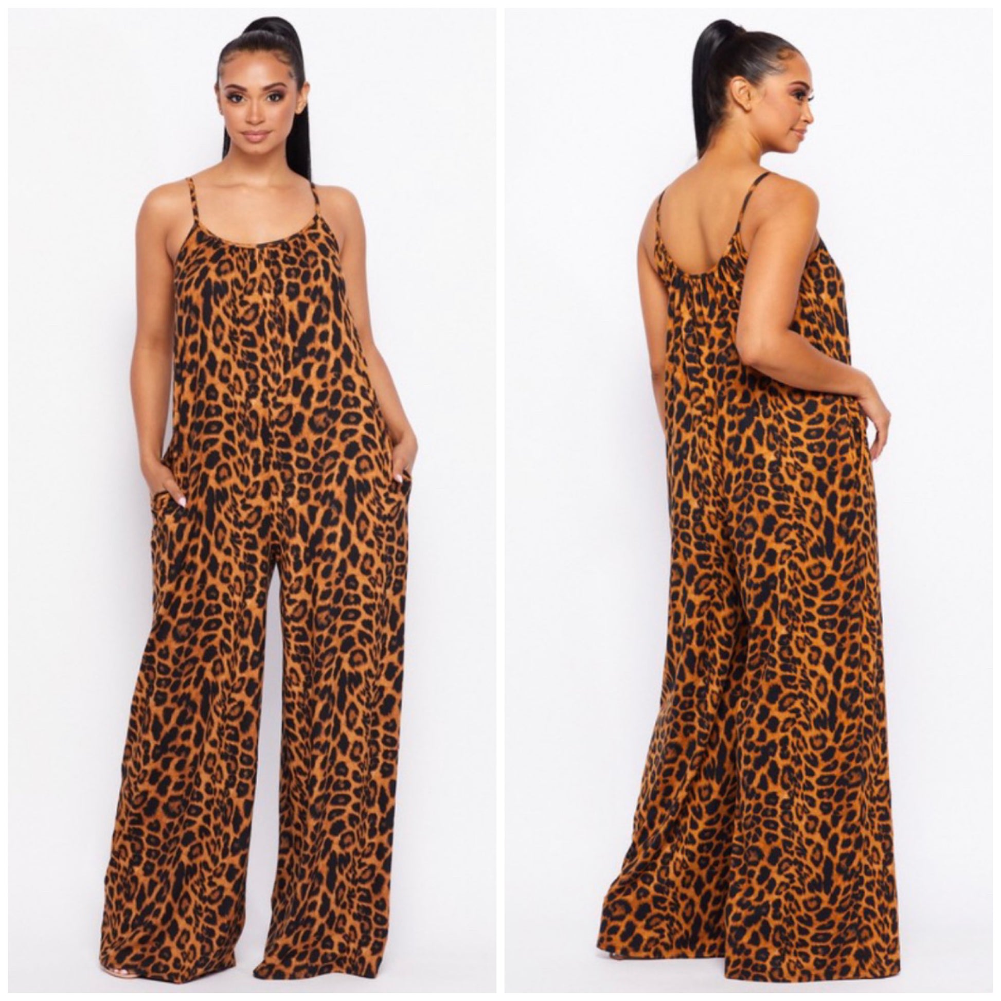 leopard print palazzo jumpsuit