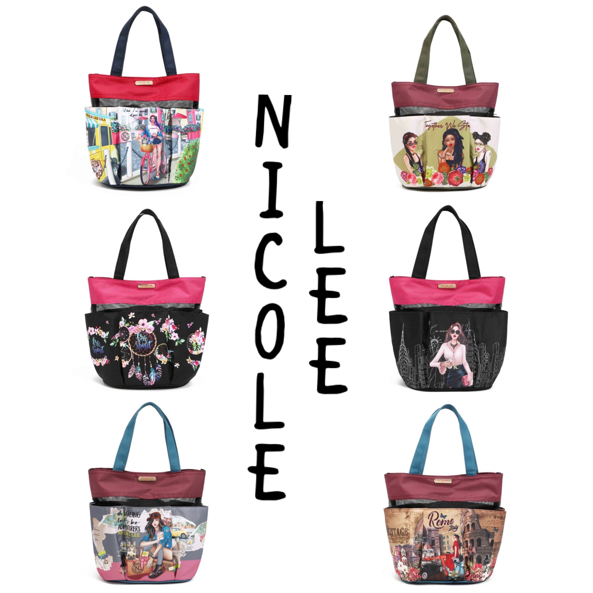 nicole lee caddy organizer tote bag