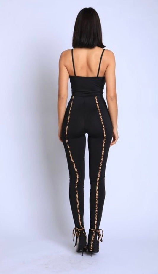 leopard print bodysuit & leggings set