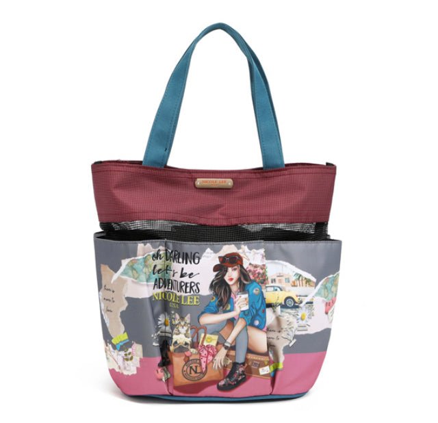 nicole lee caddy organizer tote bag