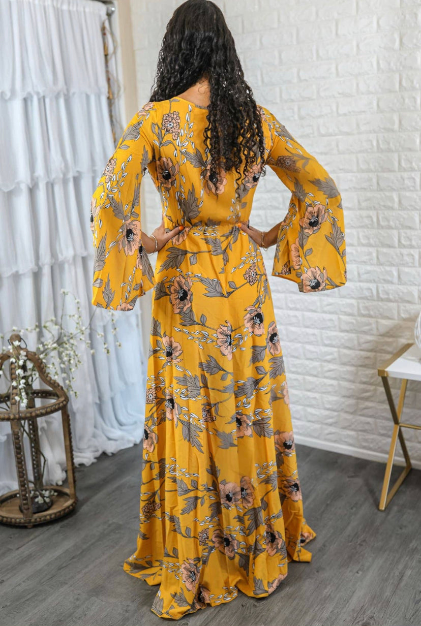 malaysia floral print maxi dress