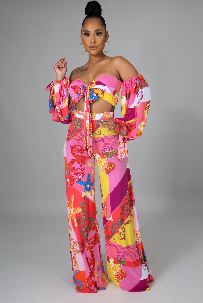 “my destiny” vacation pants set