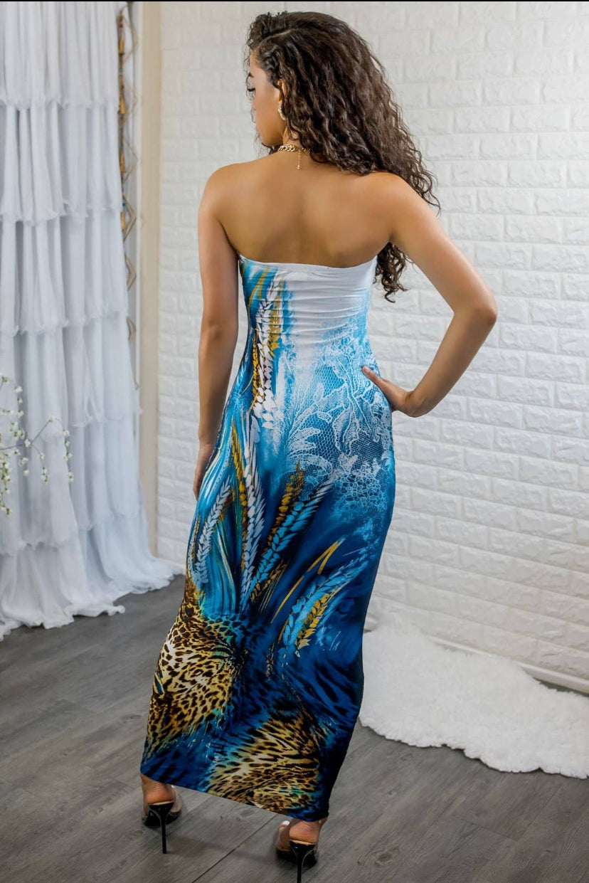 sea escape tube bodycon dress