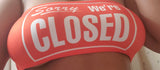 "Sorry We're Closed" Sleepwear Snack Booty Shorts & Tube Top Set