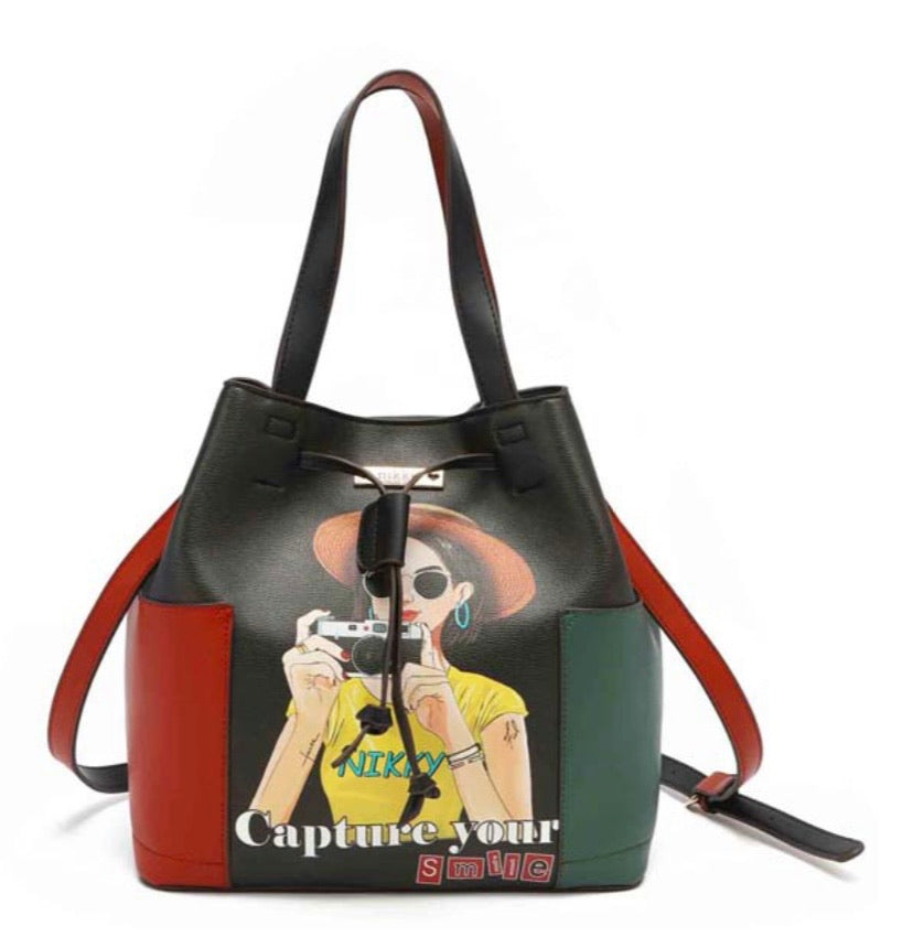 nicole lee “capture your smile” 3 piece bag set