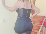 sexy black corset top & mini skirt set