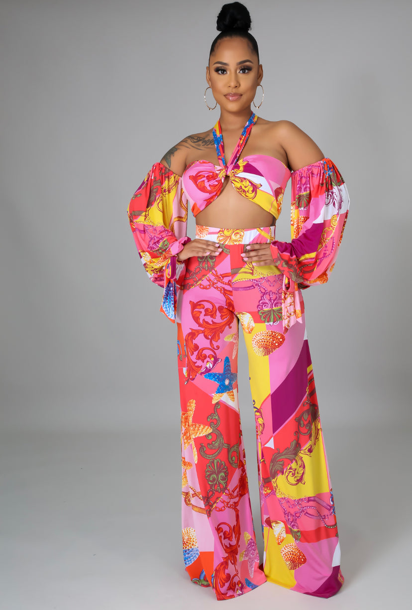 “my destiny” vacation pants set