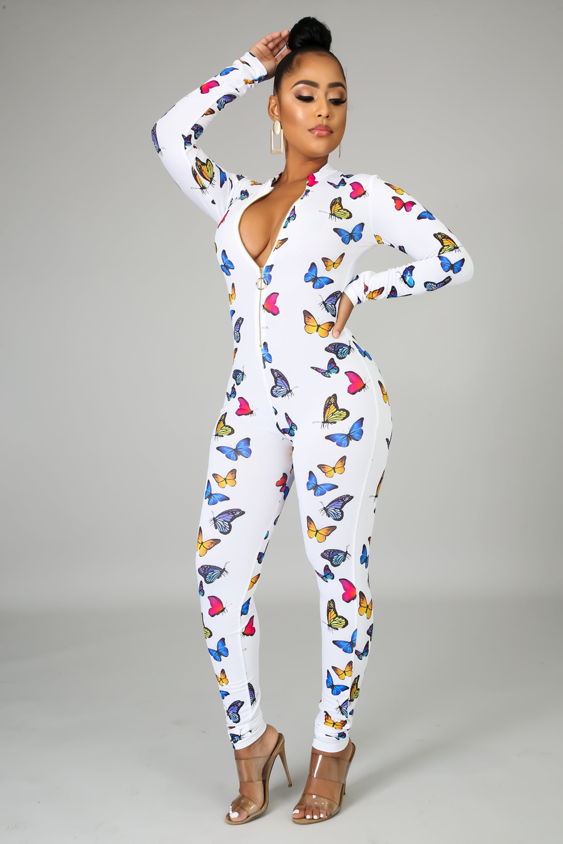 Butterfly Print Jumpsuit