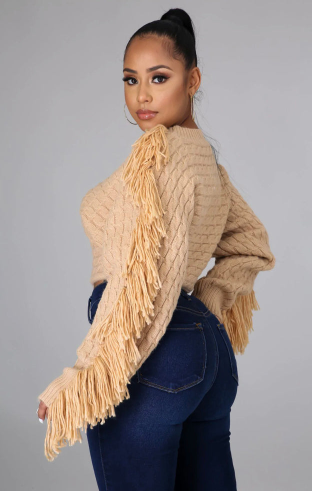 Cropped Shaggy Sweater