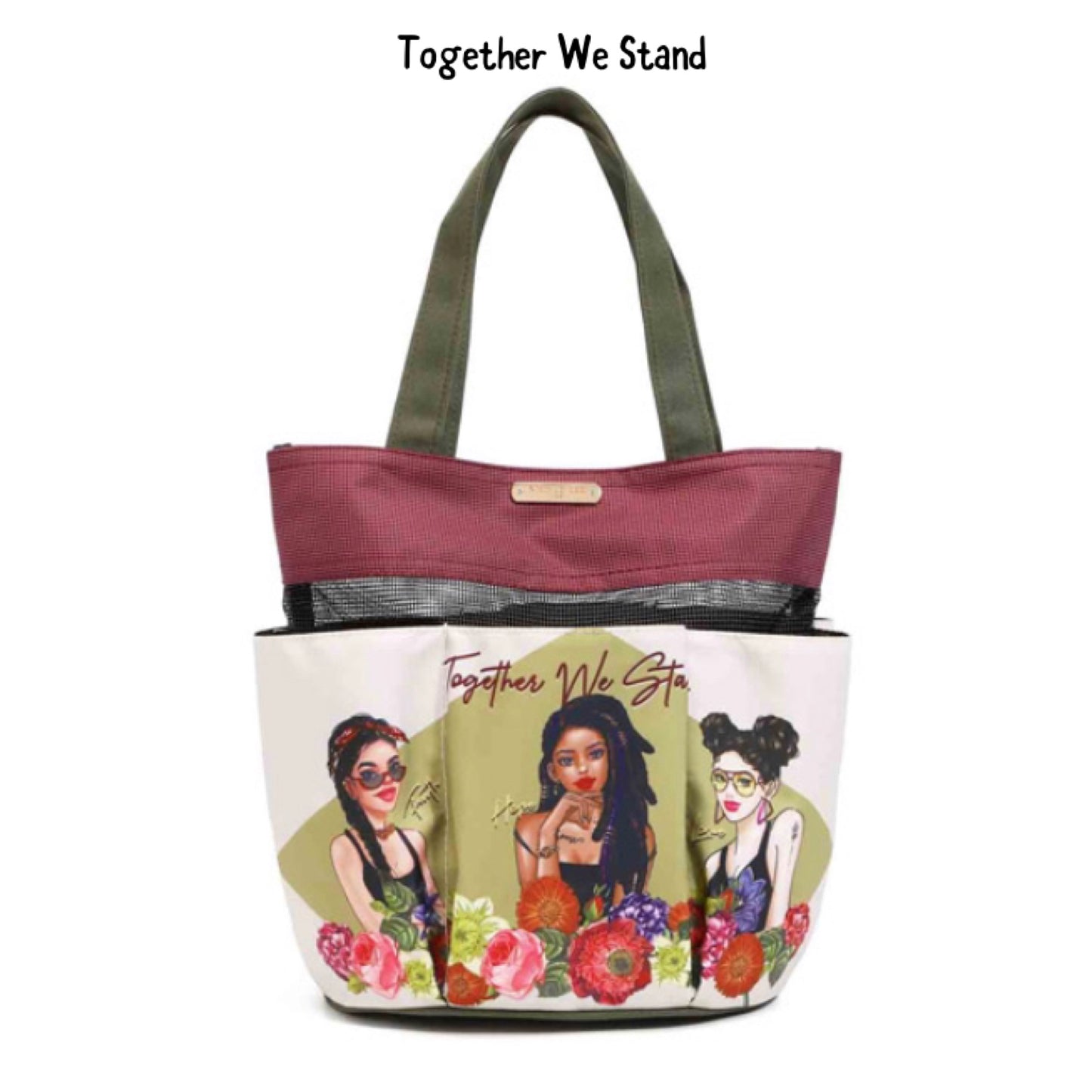 nicole lee caddy organizer tote bag together we stand