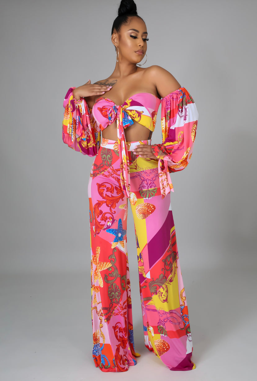 “my destiny” vacation pants set