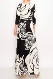 black & ivory maxi dress
