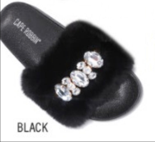 plush diamond slippers