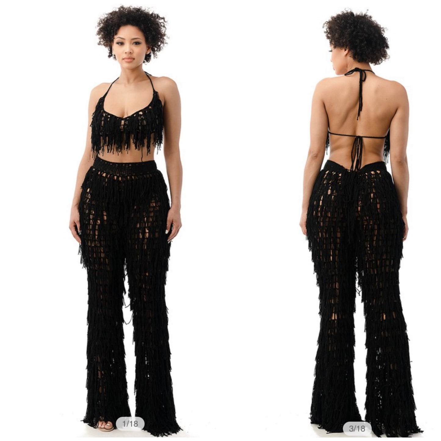 fringe pants set