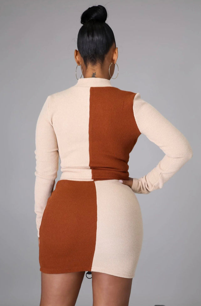 “Starbucks Caramel Latte” Skirt Set