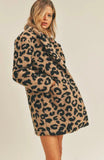 leopard print sherpa coat
