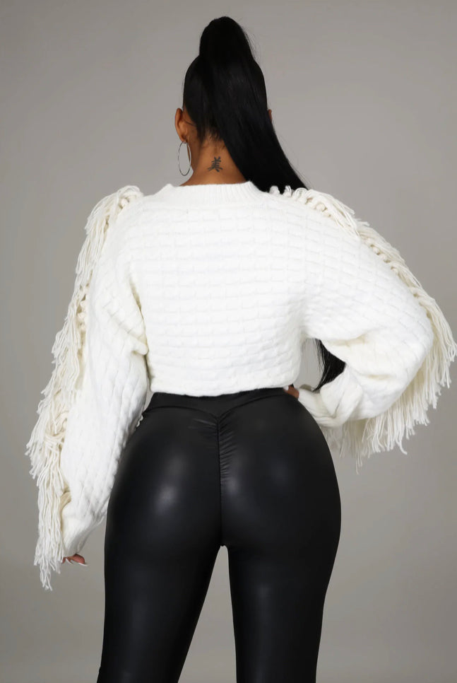 Cropped Shaggy Sweater