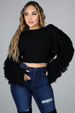 Cropped Shaggy Sweater