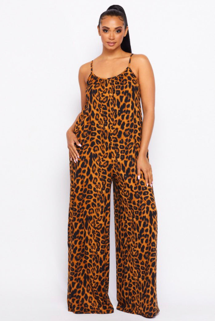 leopard print palazzo jumpsuit