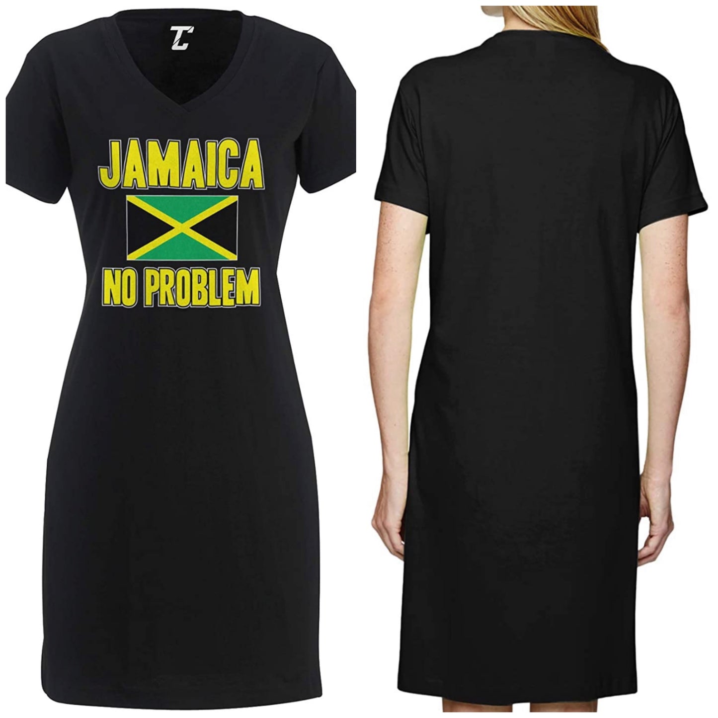 “jamaica no problem” t-shirt dress