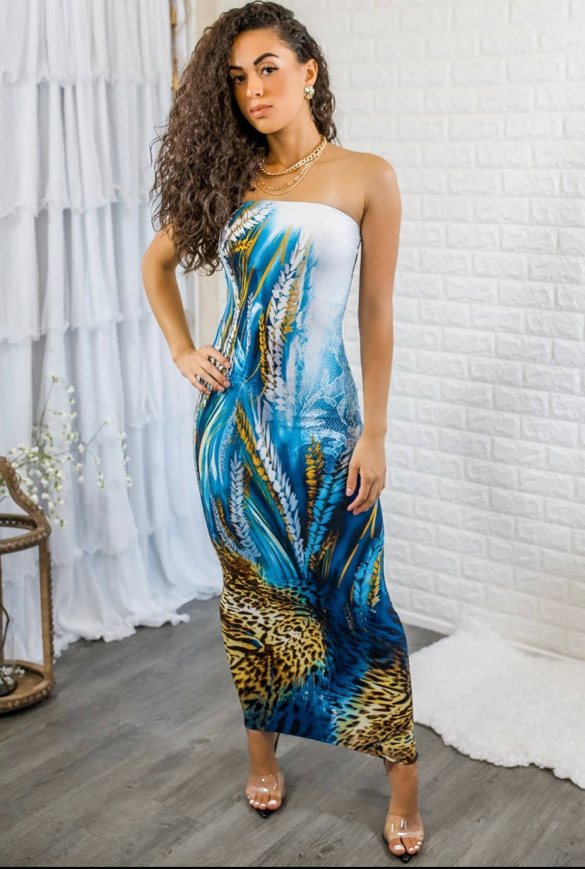 sea escape tube bodycon dress