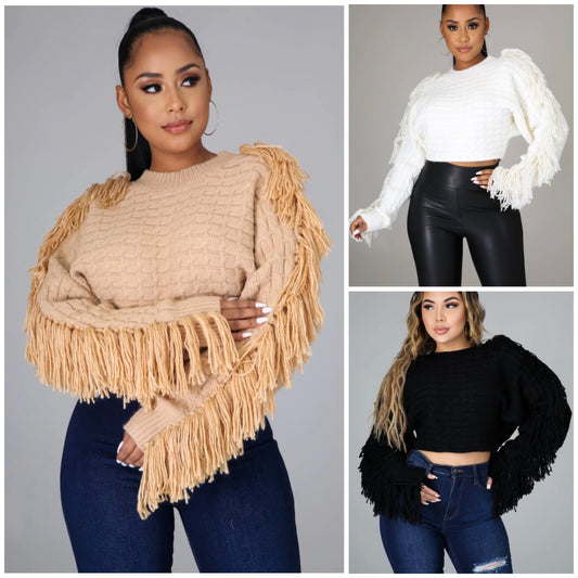 Cropped Shaggy Sweater