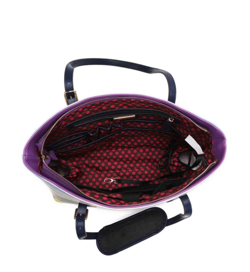 nicole lee usb port shopper bag & clutch set