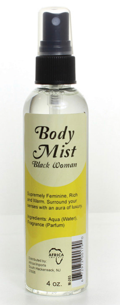 “black woman” fragranced body mist