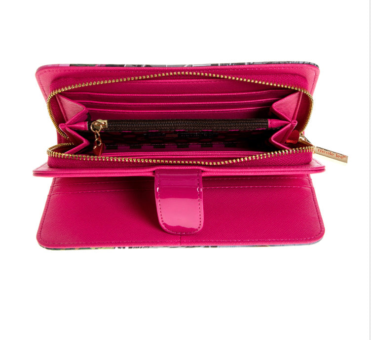 nicole lee usa exclusive “vivian dreams paris” rfid block print wallet